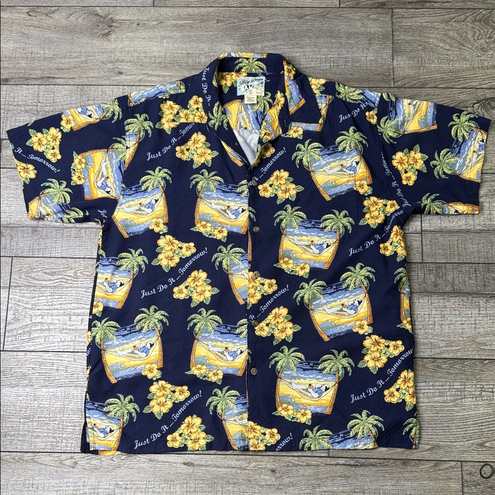 Big Dogs Hawaiian Tropical Print Shirt